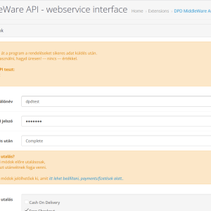 Dpd MiddleWare API modul oc3-hoz